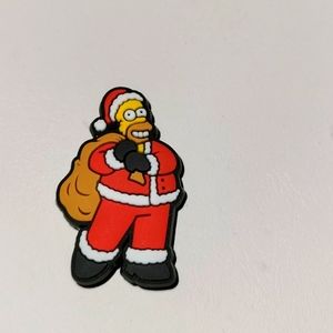 Homer Simpson Santa Croc Charm